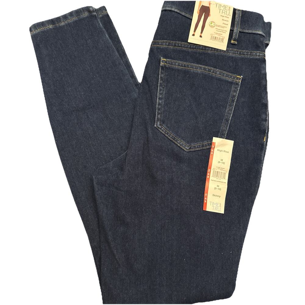 NWT Time and Tru Women's High Rise Blue Stretch Fitted Jeggings SZ M (8-10)